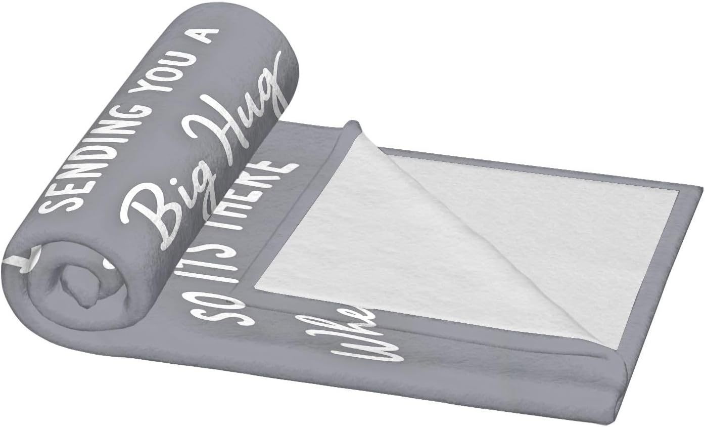 Sending You A Big Hugs So Its There When You Needs It Blanket Cozy Flannel Throw Comfort Blanket Supportive Healing Gift for Friend Family Sympathy Encouragement Bereavement Get Well Soon