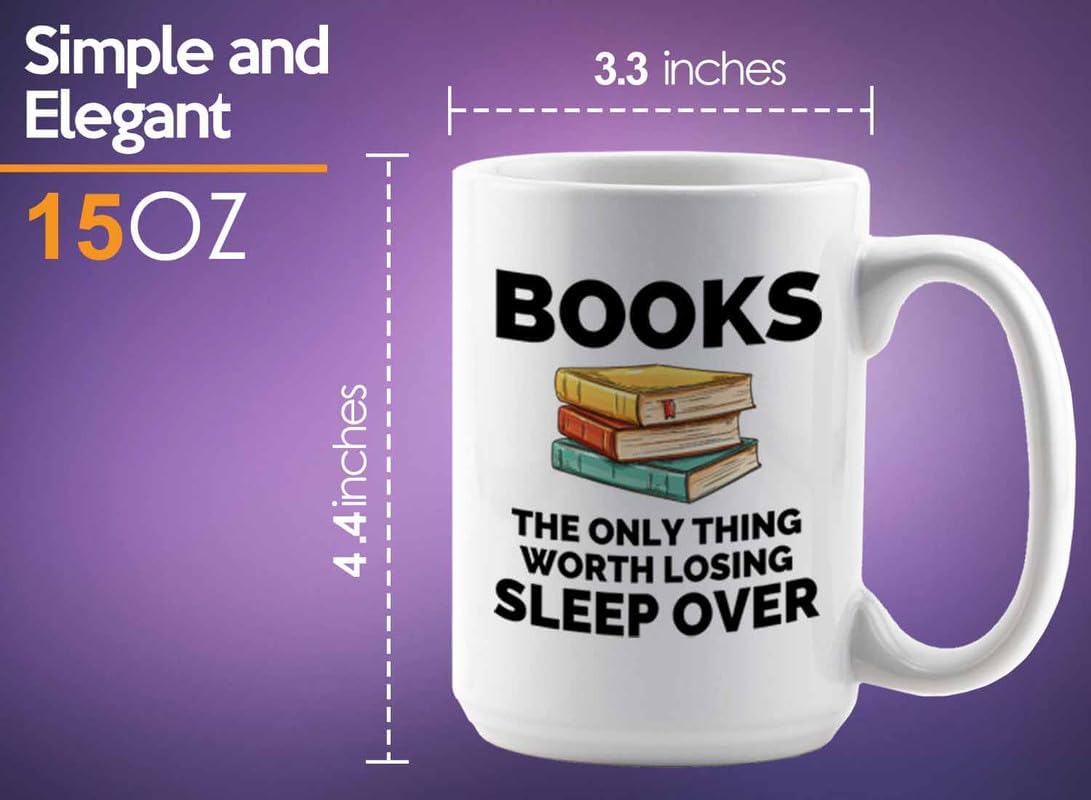 Book Lover Coffee Mug 15oz White - The only thing - Gift For Poets Bookish People Bibliophile Librarian Book Club Reader