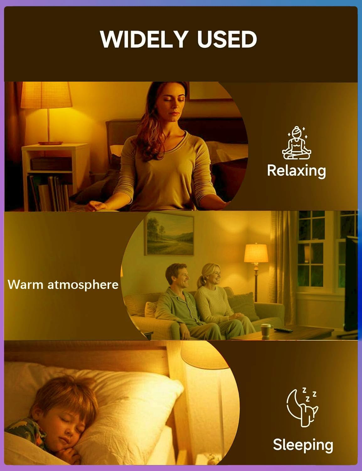 Amber Sleep Light Bulb, Blue Light Blocking 15 Watt Equivalent Bulb A15 1800K Amber Light E26 120V LED Bulb, Low Wattage Bulb Non-Dimmable 12Pack