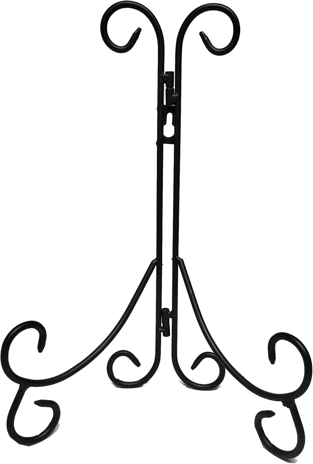 Decorative Black Wrought Iron 12" Plate Stand Easel