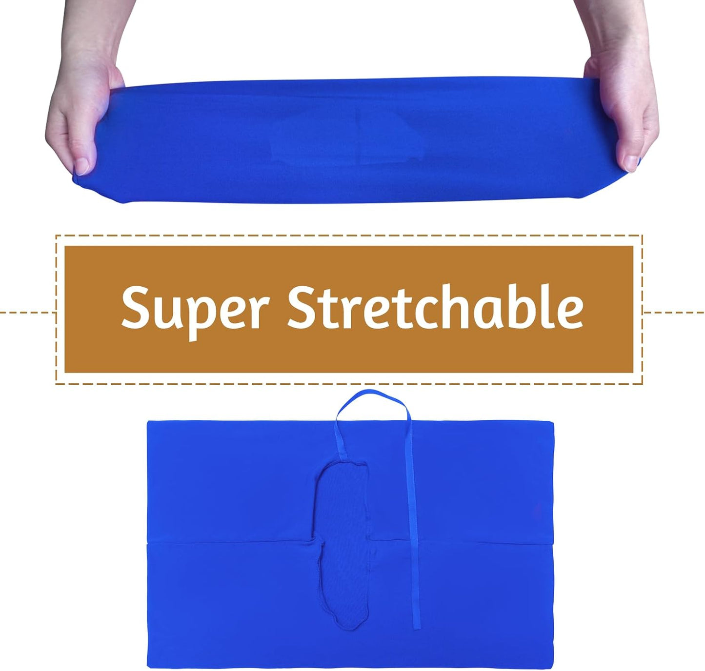 KICNIC Blue Book Covers 3 Pack, 6"x9" Stretchable Book Sox Suitable for Most Hardcover Books, Up to 8.5”X9.5”, Washable and Reusable Protective Cover for Textbooks