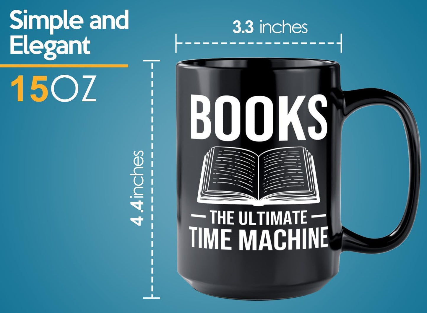 Book Lover Coffee Mug 15oz Black -Books The Ultimate - Bookworm Literature Library Book Lover Reader Booked Editor Intellectual Studious