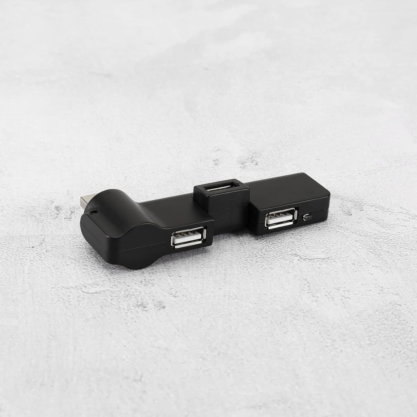 Create idea 4 Port 180 ° Rotation USB Extender Hub 4 Port USB Hub Power Adapter Mini USB 2.0 Hub 4 Port USB Hub Accessories for Mouse Keyboards Card Readers 5V 500mA