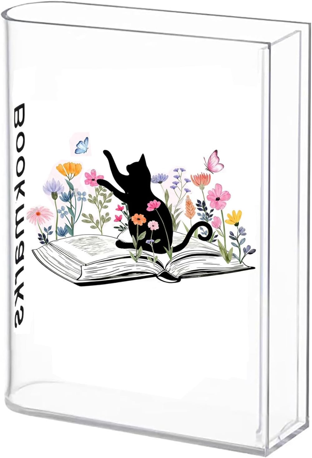 Book Shaped Bookmark Holder, Reading Accessories Gift for Book Lovers, Women, Librarians (cat)