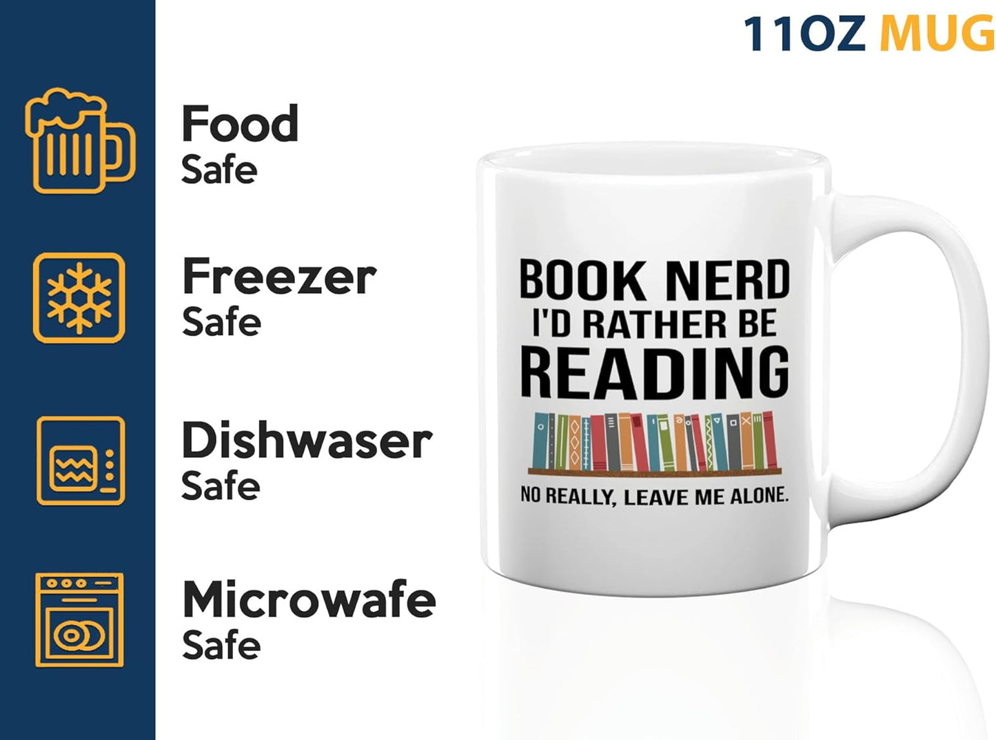 Book Lover Coffee Mug 11oz White -Book Nerd - Gift For Poets Bookish People Bibliophile Librarian Book Club Reader