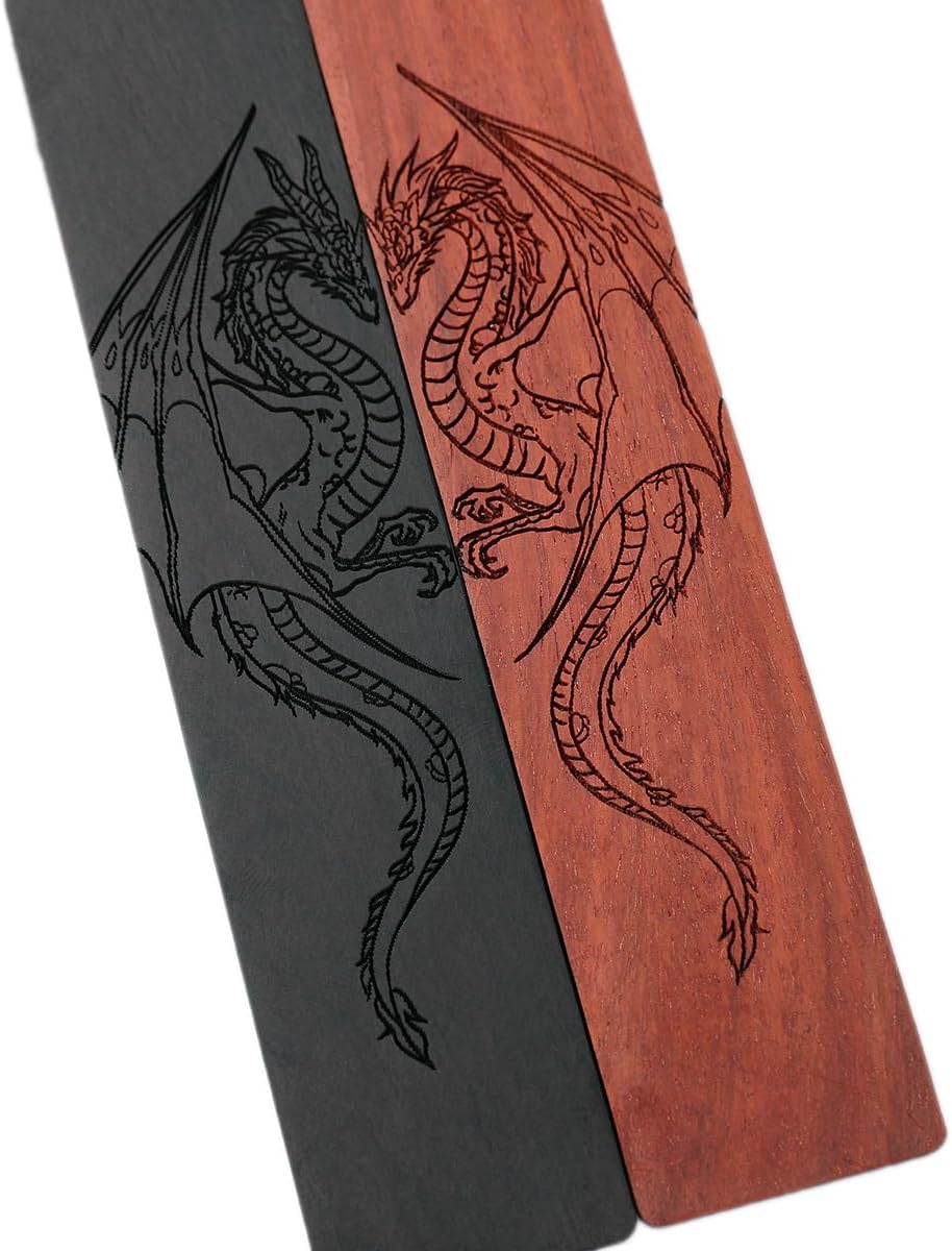 Dragon Bookmark Gift, Bookmarks for Men Boy, Cool Bookmarks, Book Marks for Adults Kids Fantasy Gifts for Men (Dragon)