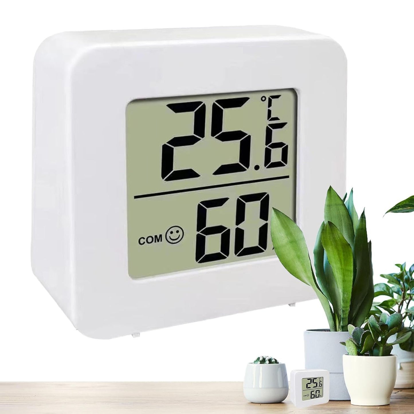 Portable Digital Temperature Humidity Gauge, Indoor Hygrometer Meter, LCD Thermometer with Accurate Sensor, Compact Home Humid Monitor, Indoor Climate Tracker for Room Office Bedroom