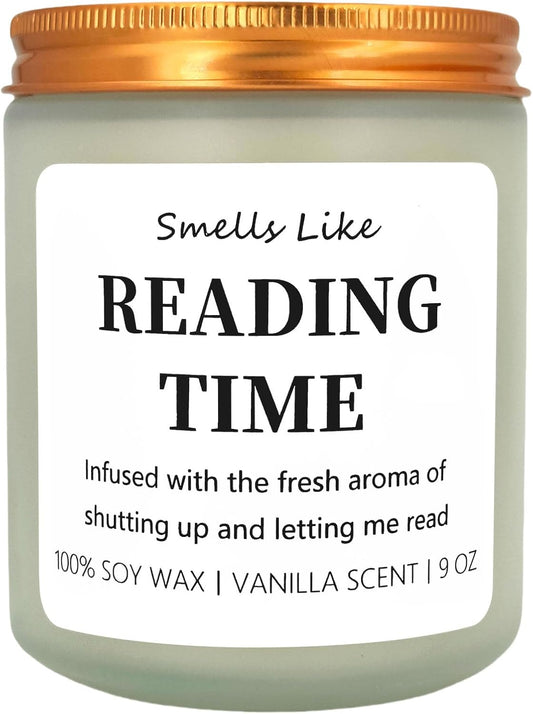 Reading Candle - Book Lovers Gifts, Readers, Bookish Present - Reading Accessories, Cute Reader Presents - Funny Mothers Day, Birthday Gifts for Book Lovers Women, Bookworm, Librarian, Men, Friend