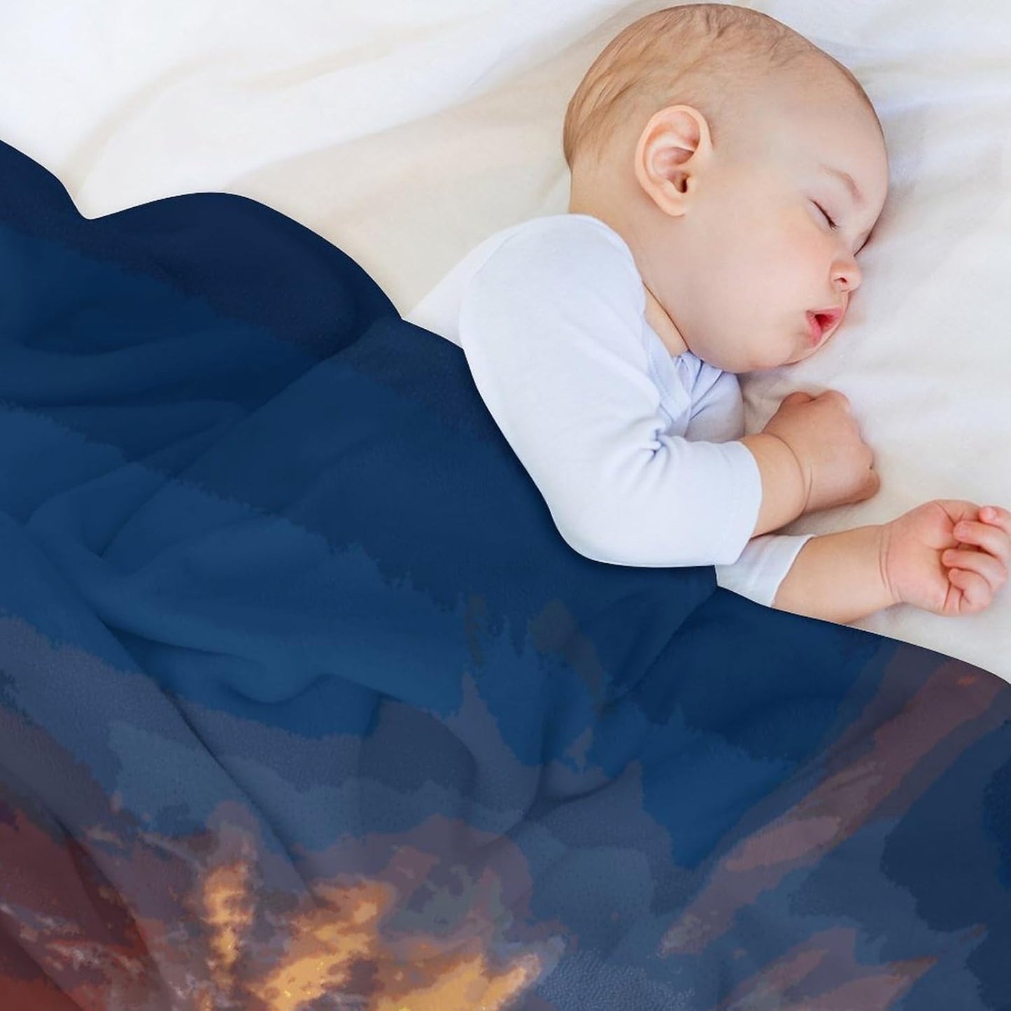Sea and Sunset Blanket Super Soft Lightweight Throw Blanket Cute Cozy Warm Bed Blanket Decorative Fuzzy Blanket All-Season Home Decor Gift for Sofa Couch Living Room 30"*40"（76 * 100cm）