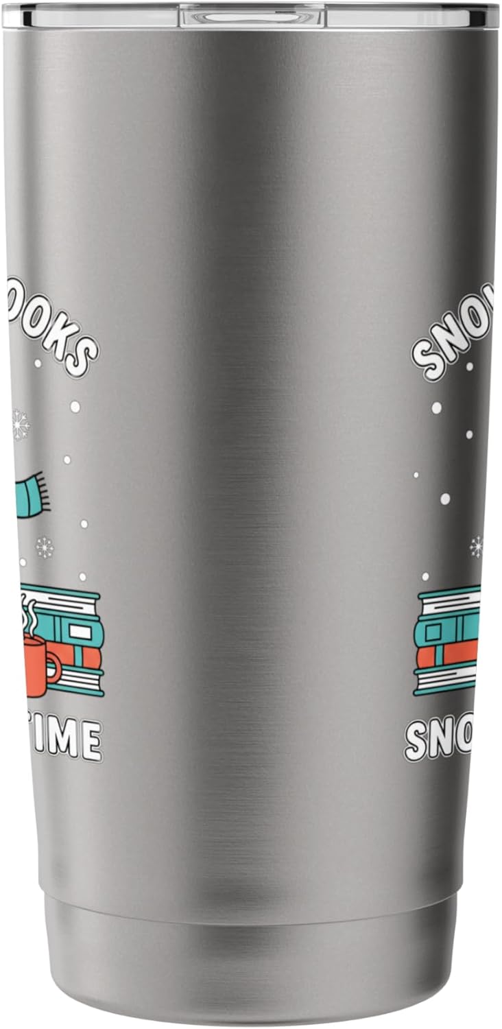 Snow Many Books Snow Little Time Christmas Reading Kids Snow Stainless Steel Insulated Tumbler
