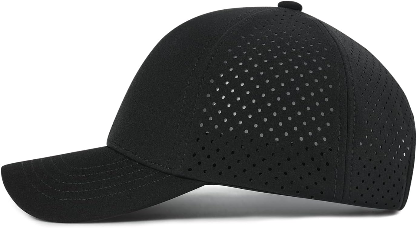 VOBOOM Men Quick Dry Baseball Cap Laser Cut Mesh Ball Curved Brim Snapback Hat