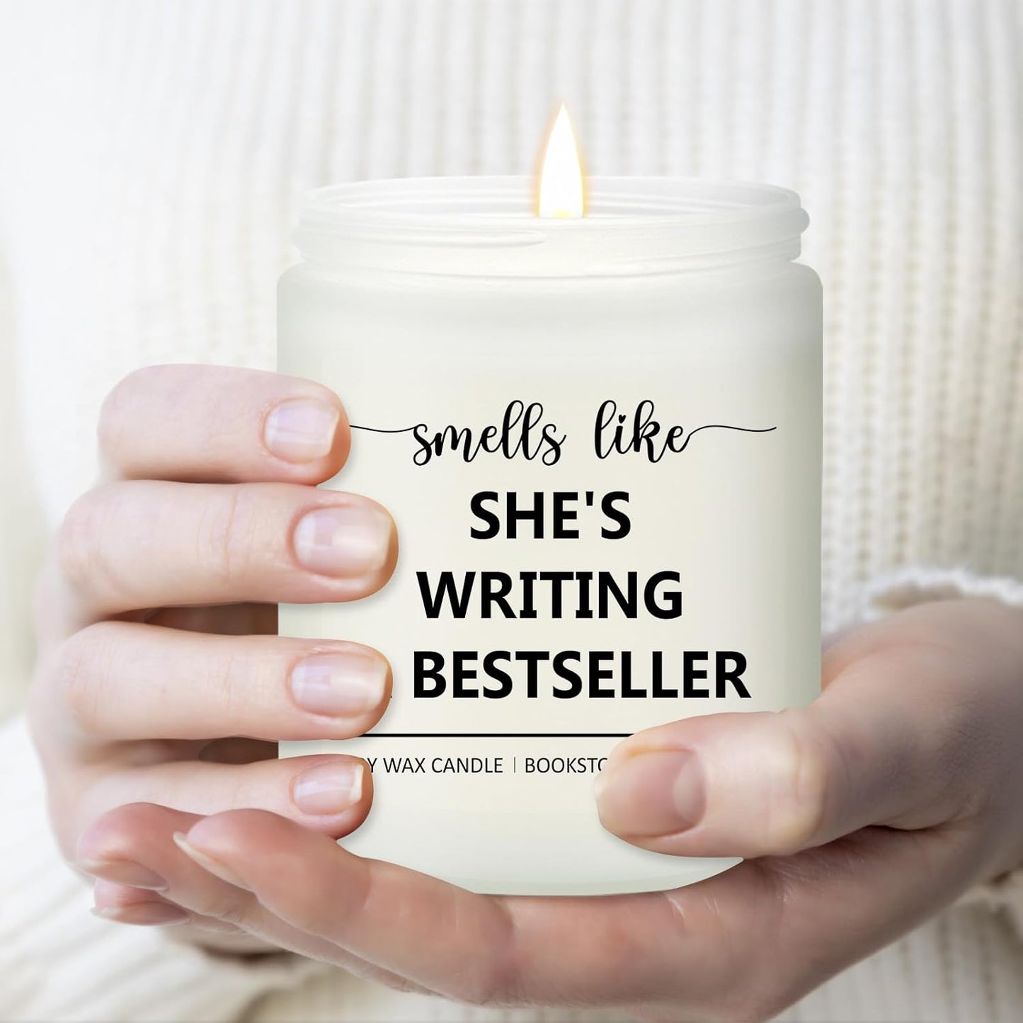 Candle, Writing Writer Gifts for Women - Funny Gifts for Book Novelist Screenwriter, Aspiring Literature Literary Presents for Author Poet - Lavender Scented Candles