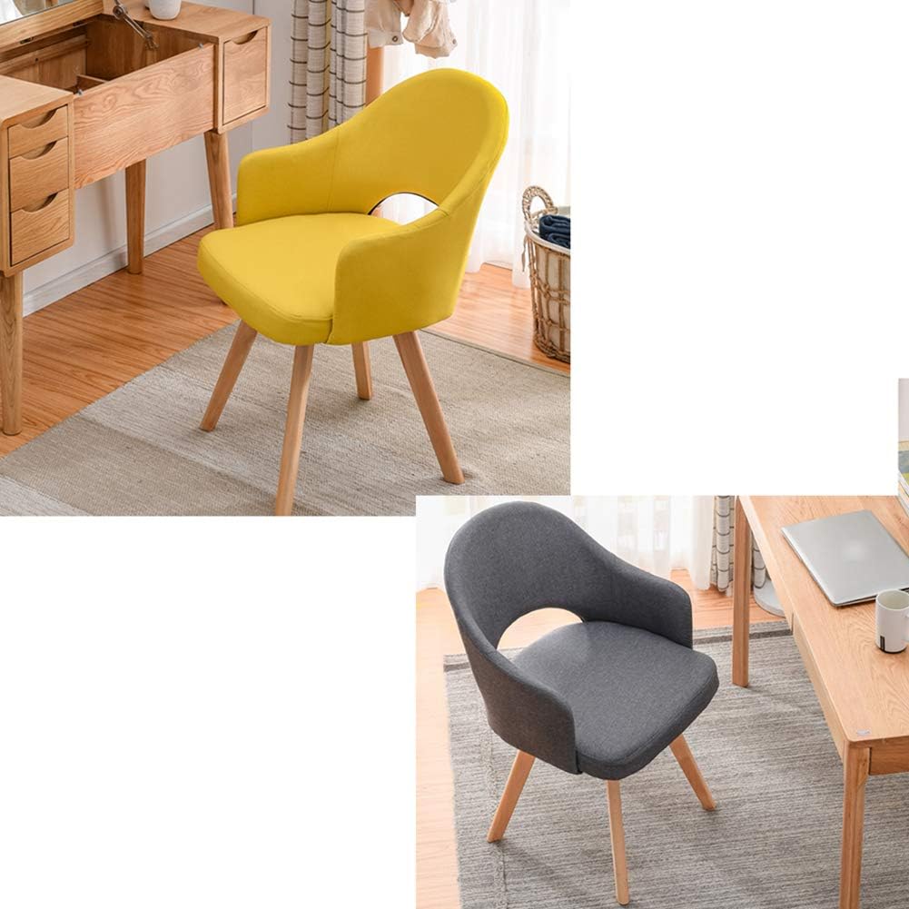 Comfortable Chair Dining Chairs for Kitchen,Mid Century Modern Lounge Chair,Accent Arm Chairs with Upholstered and Solid Wood Legs,for Restaurant/Pub/Cafe/Living Room/Hotel Leisure Chair