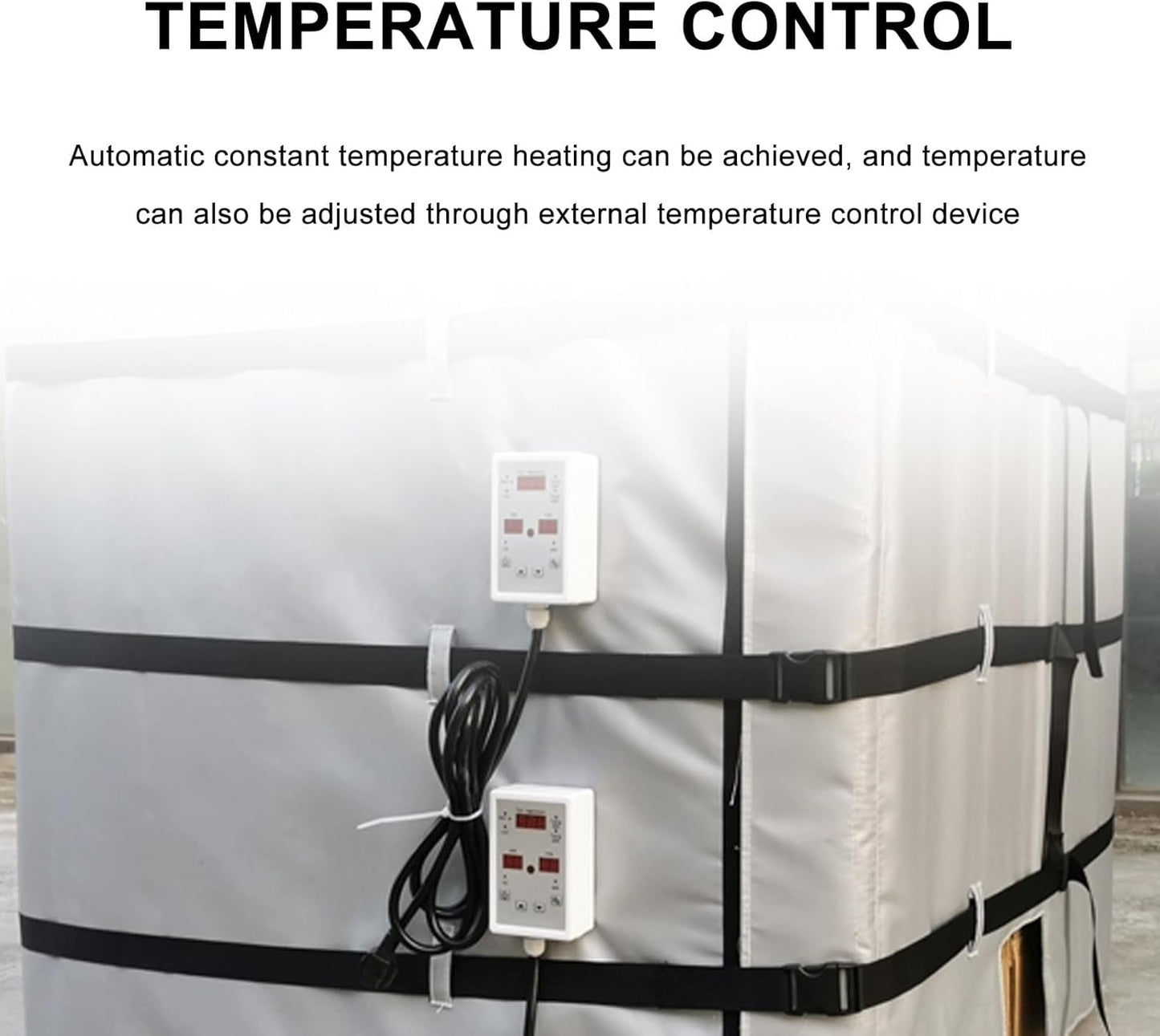 Electric Heating Blanket for 1000L Ton Barrel, Waterproof 220V with Adjustable 0-150℃ Temperature Controller, Ideal for Industrial Heating Solutions