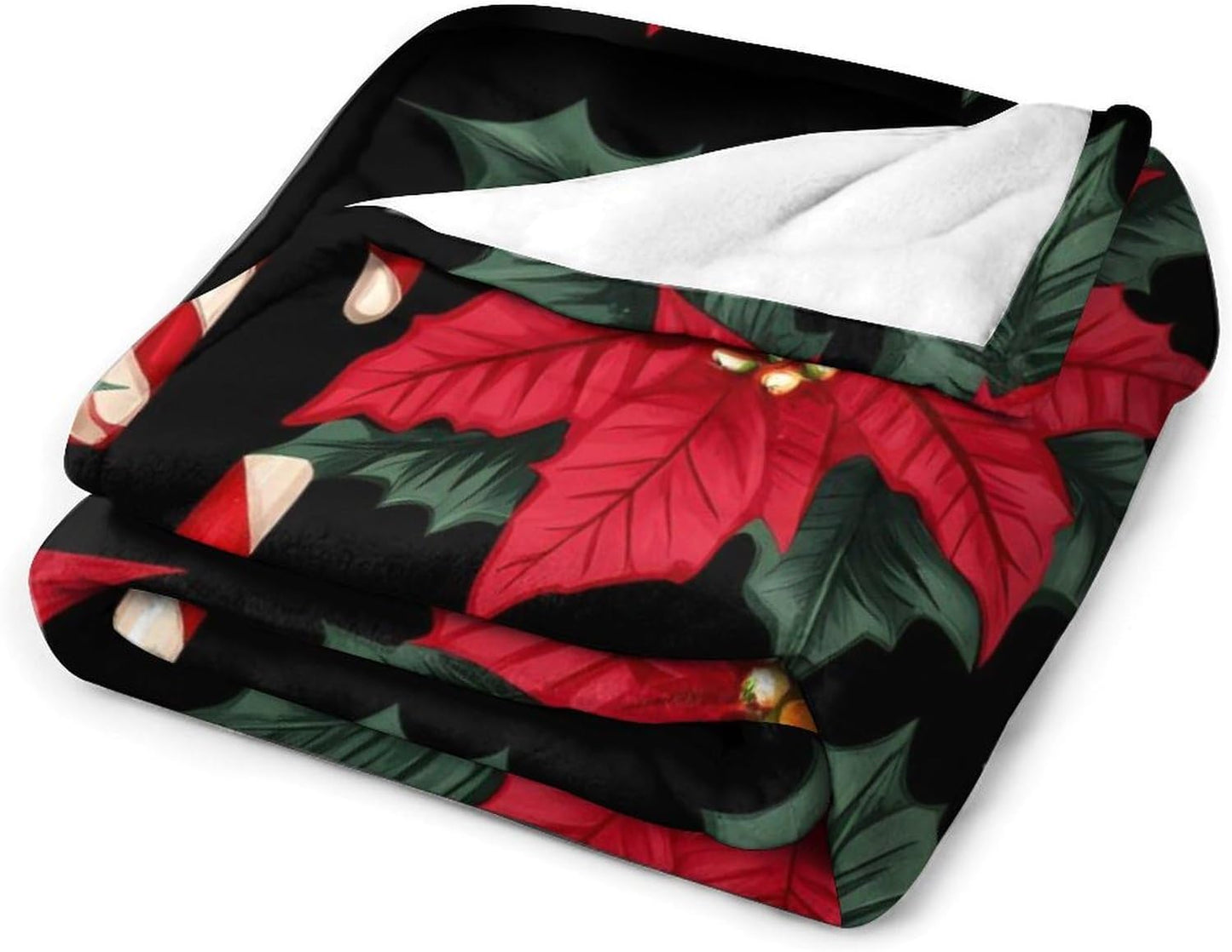 Floral Candy Throw Blanket for Couch Bed Plush Cozy Fuzzy Flannel Blanket for All Season 30"x40"