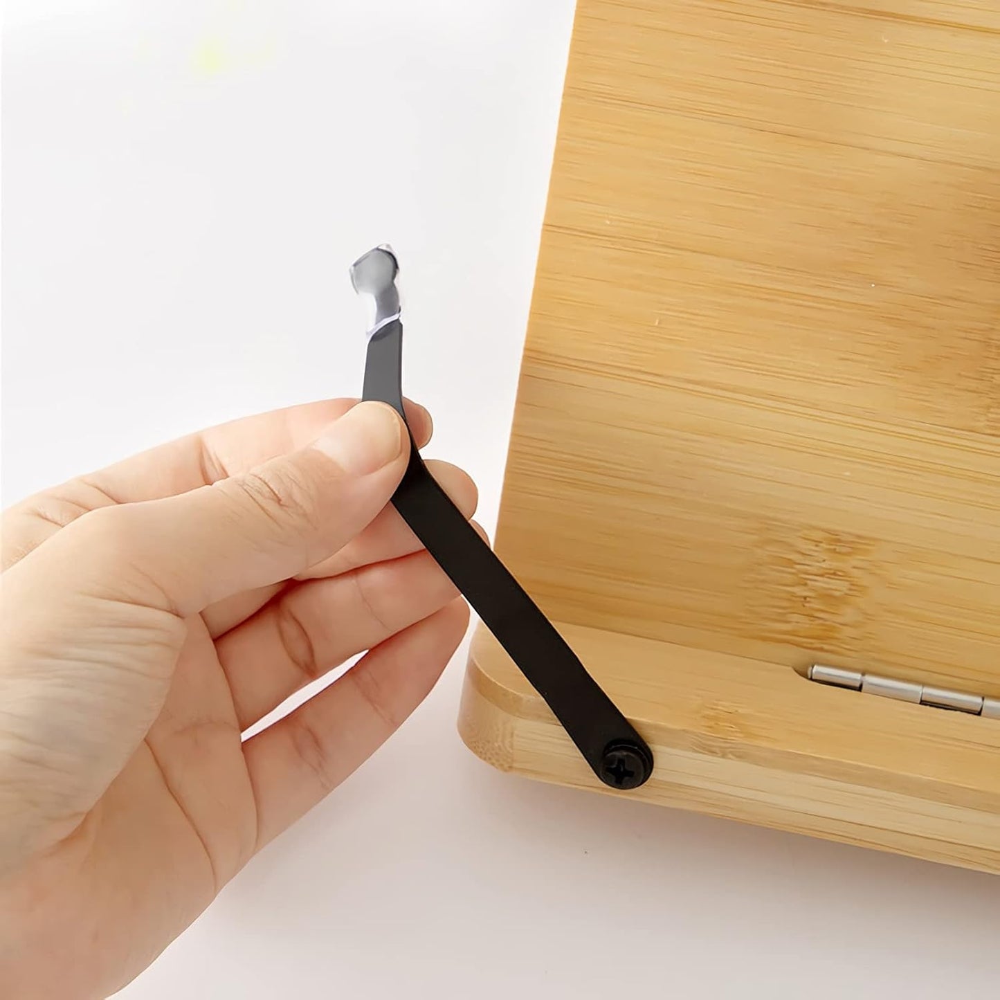 Book Stands and Holders for Reading Adjustable Book Reading Stand with Foldable Tray Desktop Book Holders for Textbook Recipe Laptop Tablet Smartphone for Display for Kitchen and Office ()