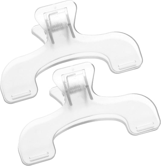 2Pcs Book Clips, Book Weight Page Holder, Transparent Book Clips to Hold Book Open Portable Reading Book Page Holders for Office Home Teachers Students Book Lovers Reading Fixing Book (White)