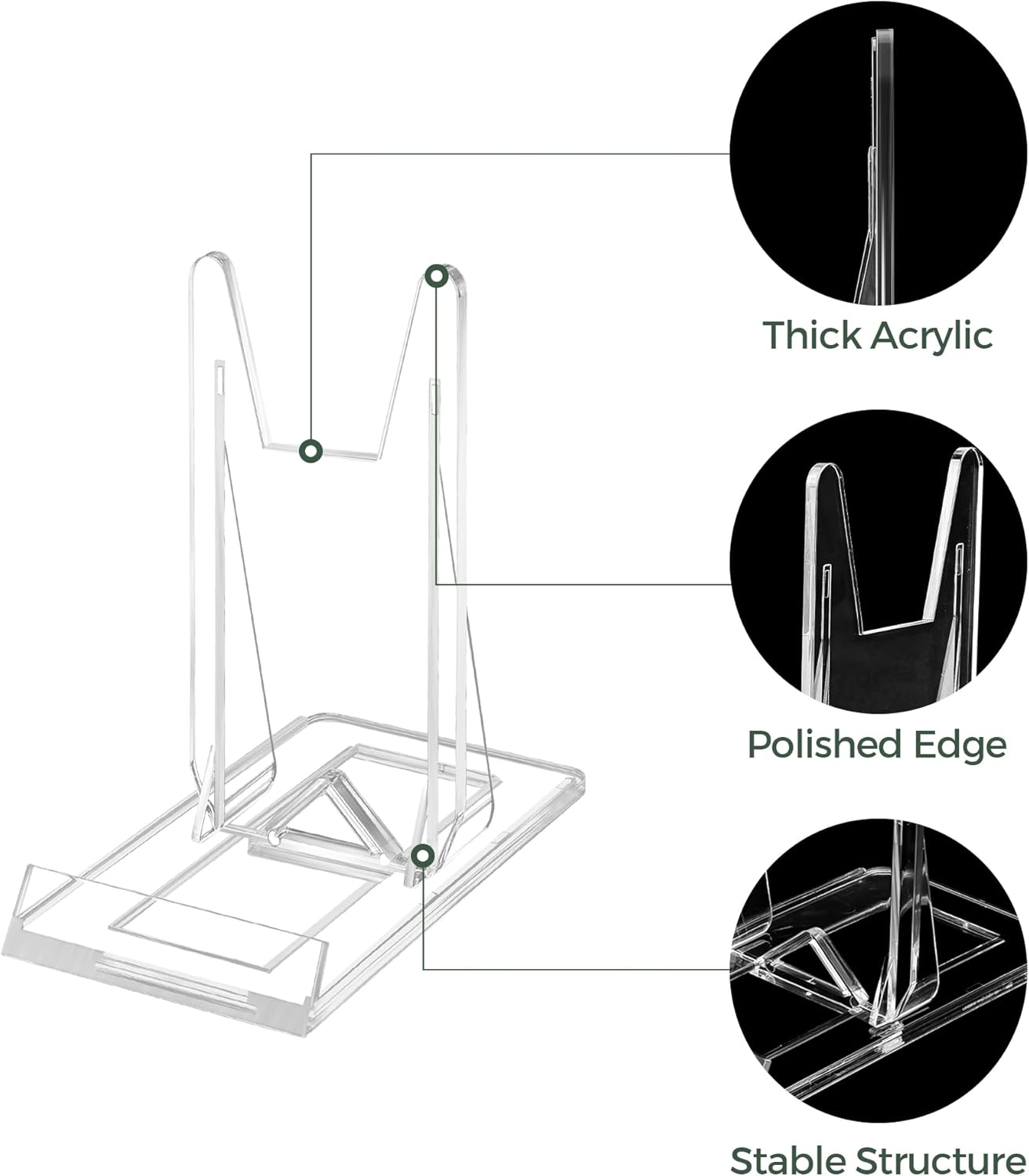 14 Pack Acrylic Book Display Stand - Adjustable Clear Easel Holder Display Collector Stand for Comic Books, CD DVD, Plates, Magazines, Postcard, Artworks, Collectibles & Home Office Decor