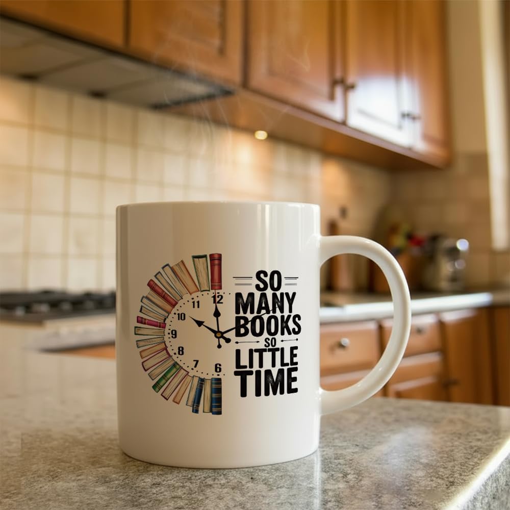 Novelty Books Mug Gifts for Book Lovers Readers, Books Gifts for Librarian Bookish Bookworm, Book Club Gift