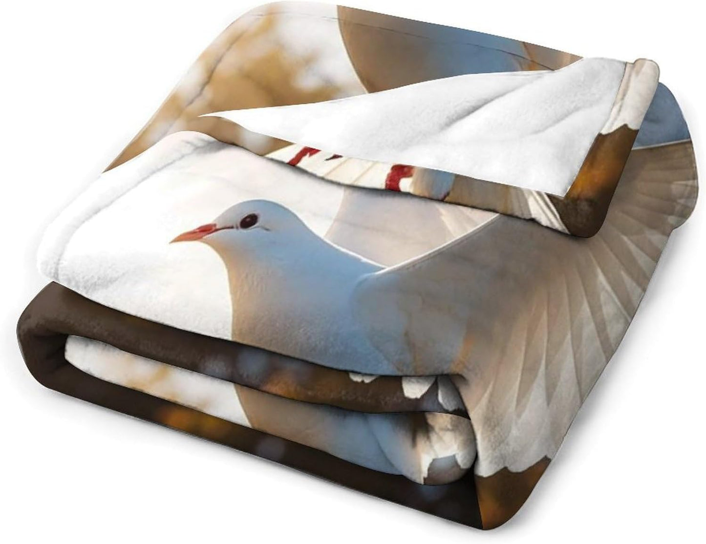 White Dove Flying in The Sun Blanket Super Soft Lightweight Throw Blanket Cute Cozy Warm Bed Blanket Decorative Fuzzy Blanket All-Season Home Decor Gift for Sofa Couch Living Room 30"*40"（76 * 100cm）