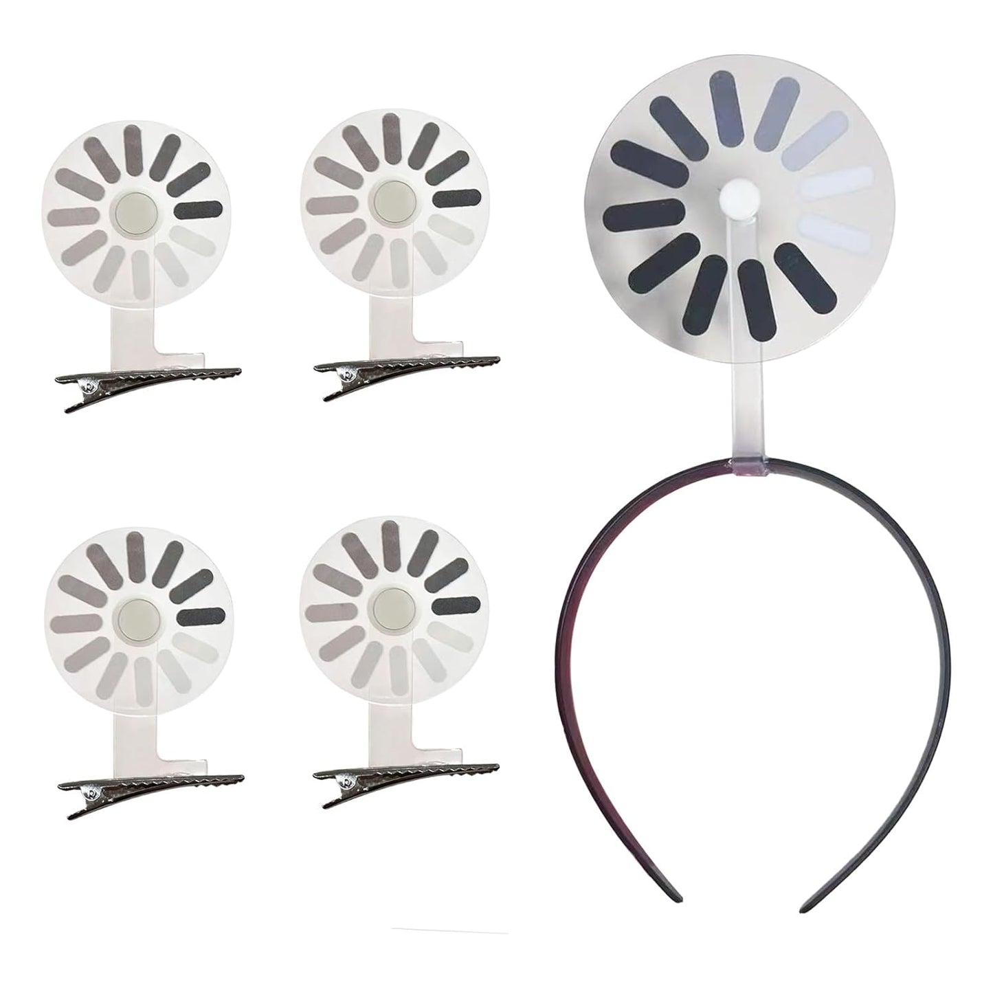 5 Pieces Abstract Brain Loading Creative Headband Hairpin - Rotatable, Humorous Symbol, Funny Mood Expression, Everyday & Party Hair Accessories