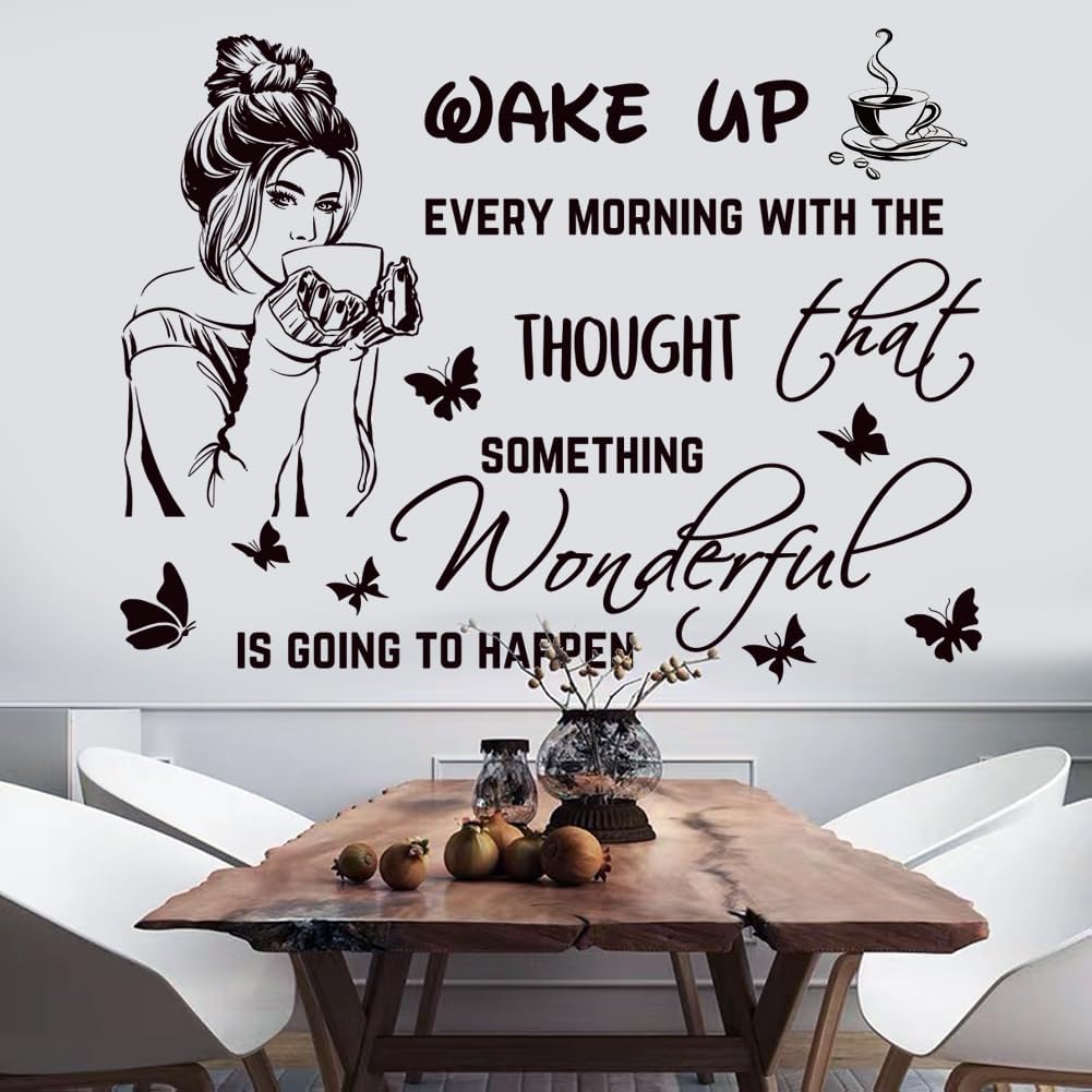 Inspirational Quotes Motivational Wall Stickers Letter Decals Vinyl Sayings Beauty Eye Stickers for Women Bedroom Girls Bathroom Beauty Salon Decoration