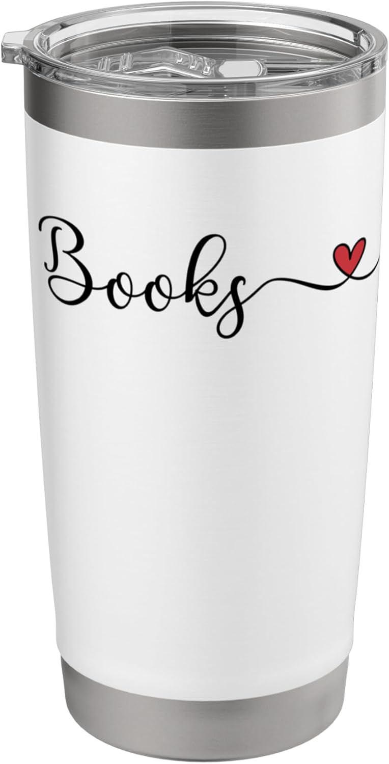 Books - I heart Books Stainless Steel Insulated Tumbler