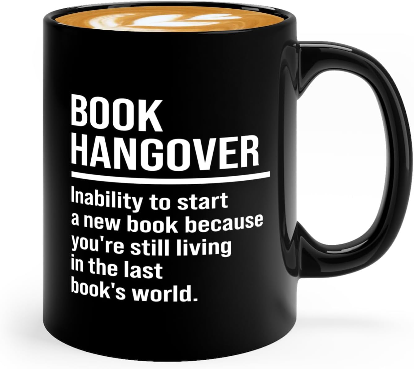 Book Lover Coffee Mug 11oz Black -Book Hangover - Writer Editor Bookish Librarian Bibliophile Bookish Grammar Philosophers