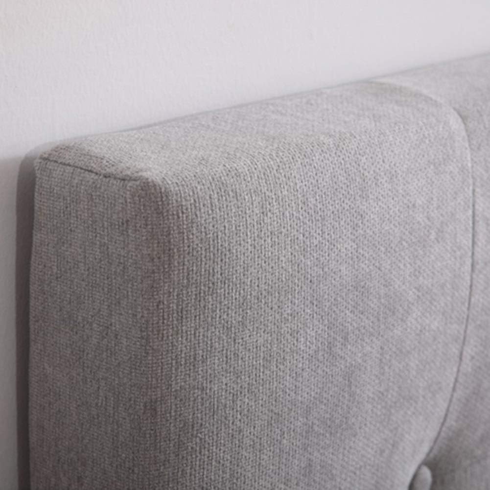Upholstered Headboard Bed Backrest Cushion Bedside Reading Pillow Back Cushions Pads 6 Colours 8 Sizes (Colour: Gray Size : 200 x 72 x 8 cm) (Yellow 90 x 72 x 8 cm)