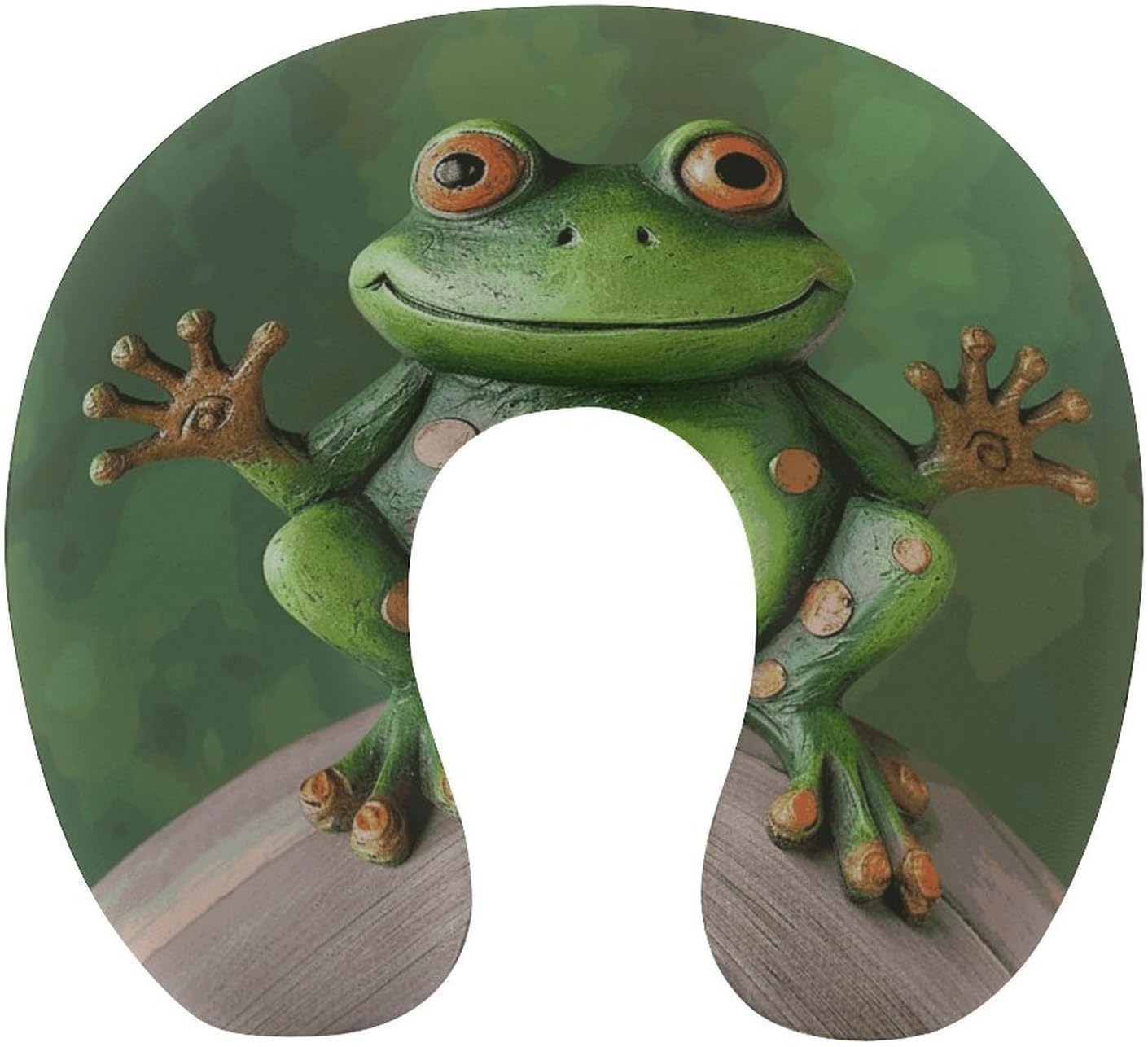 Welcome Frog Neck Pillow Memory Foam U Shaped Pillows Portable Pillows for Shoulder Travel Head Support Pillow with Concealed Zipper for Airplane Car Home Office