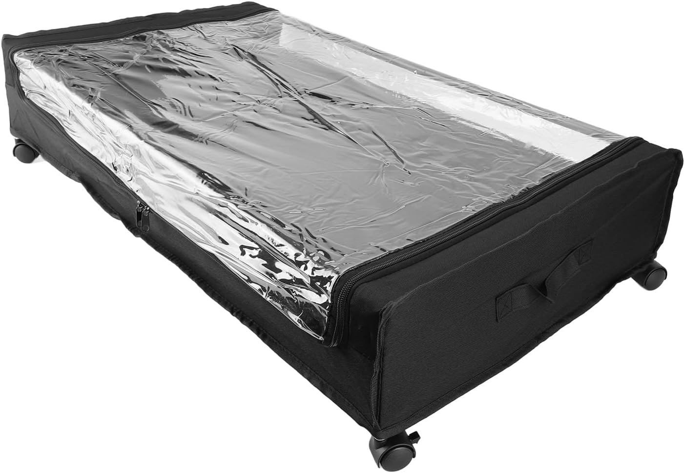 ZJchao Under Bed Drawers, Under Bed Storage Containers Clothes Storage Drawers Underbed Storage Containers with Clear Lids Rolling Drawers Bins for Shoes Book Clothes in Dorm Bedroom