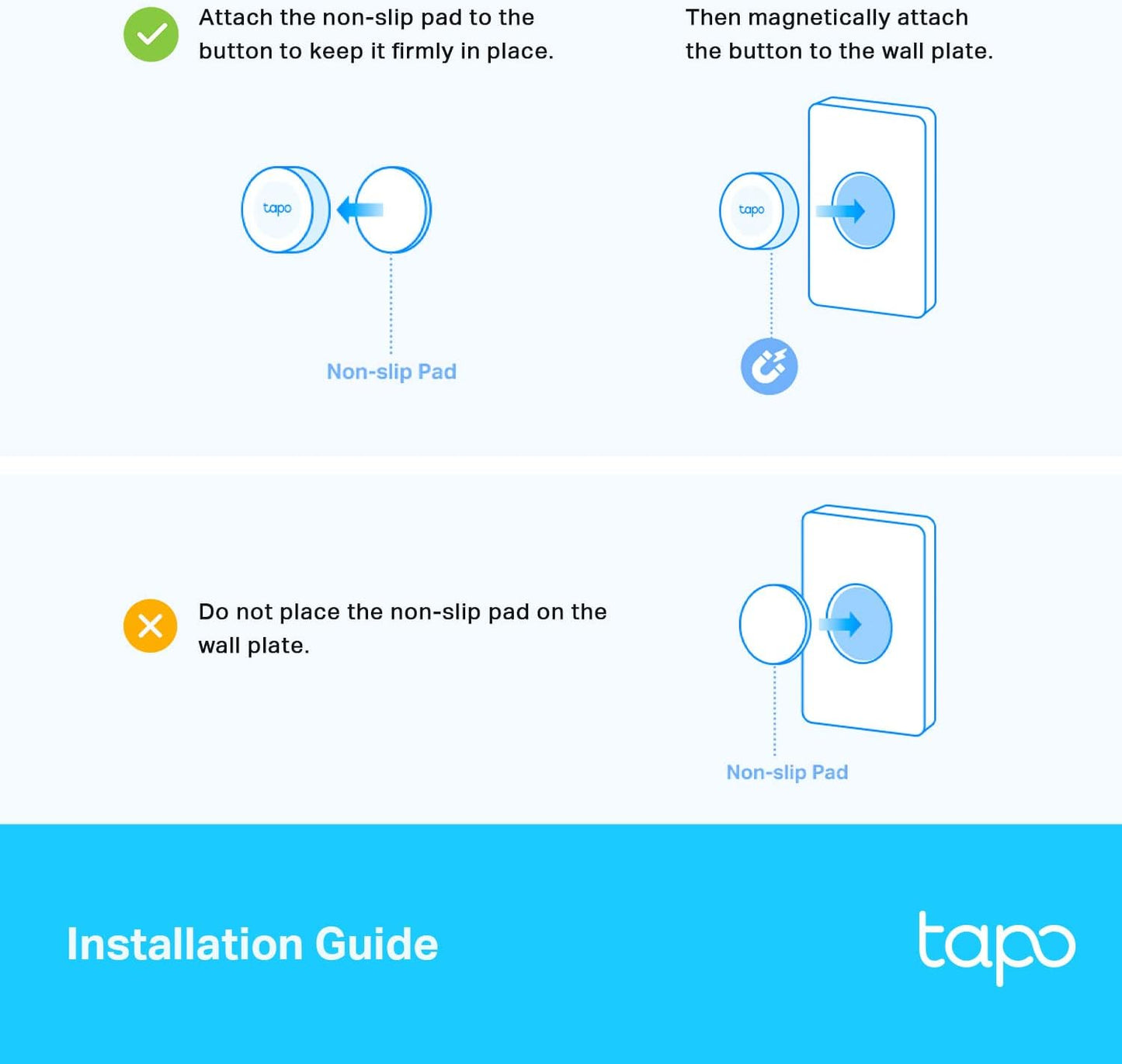 Tapo TP-Link Smart Button | Wireless Remote Dimmer Switch | 3-Way Control | Tap & Rotate HUB Required | 1+ Year Battery Life