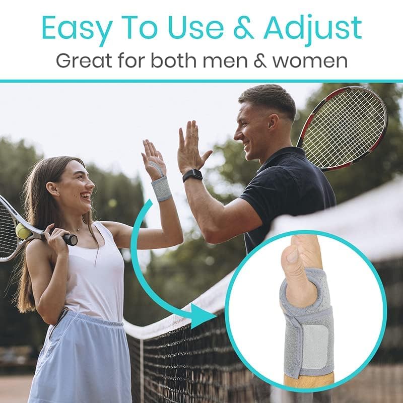Vive Wrist Wrap Braces (2 Pack) - Tendonitis Support for Carpal Tunnel Arthritis - Sprained Pain Protection Sleeve - Weightlifting & Calisthenics Compression Stabilizer for Women, Men - Adjustable