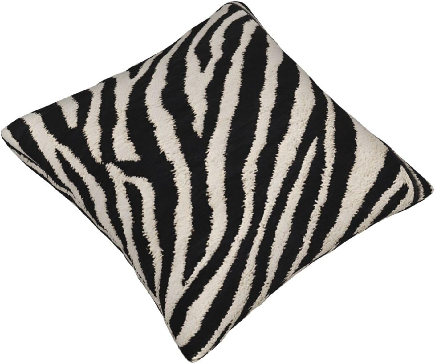 All-Season Square Pillow Covers 18"X18", Zebra Animal, Decorative Throw Pillow Covers for Sofa Bed Couch, Hidden Zipper Cushion Cover, Square Lumbar & Accent Pillowcases for Home Decor