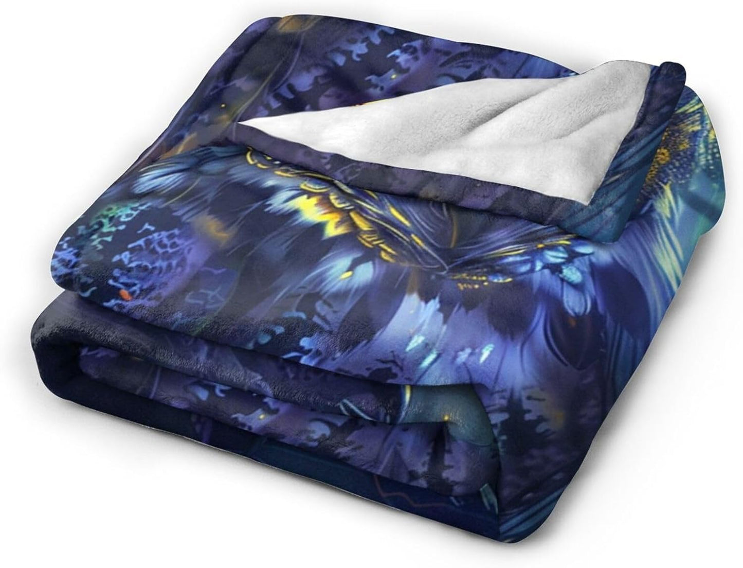 Tijuboni Owl Throw Blanket Owl Gifts for Girls Boys Women Men Kids Adults Soft Flannel Fleece Blanket for Couch Sofa Bed Home Decor 40"x50"