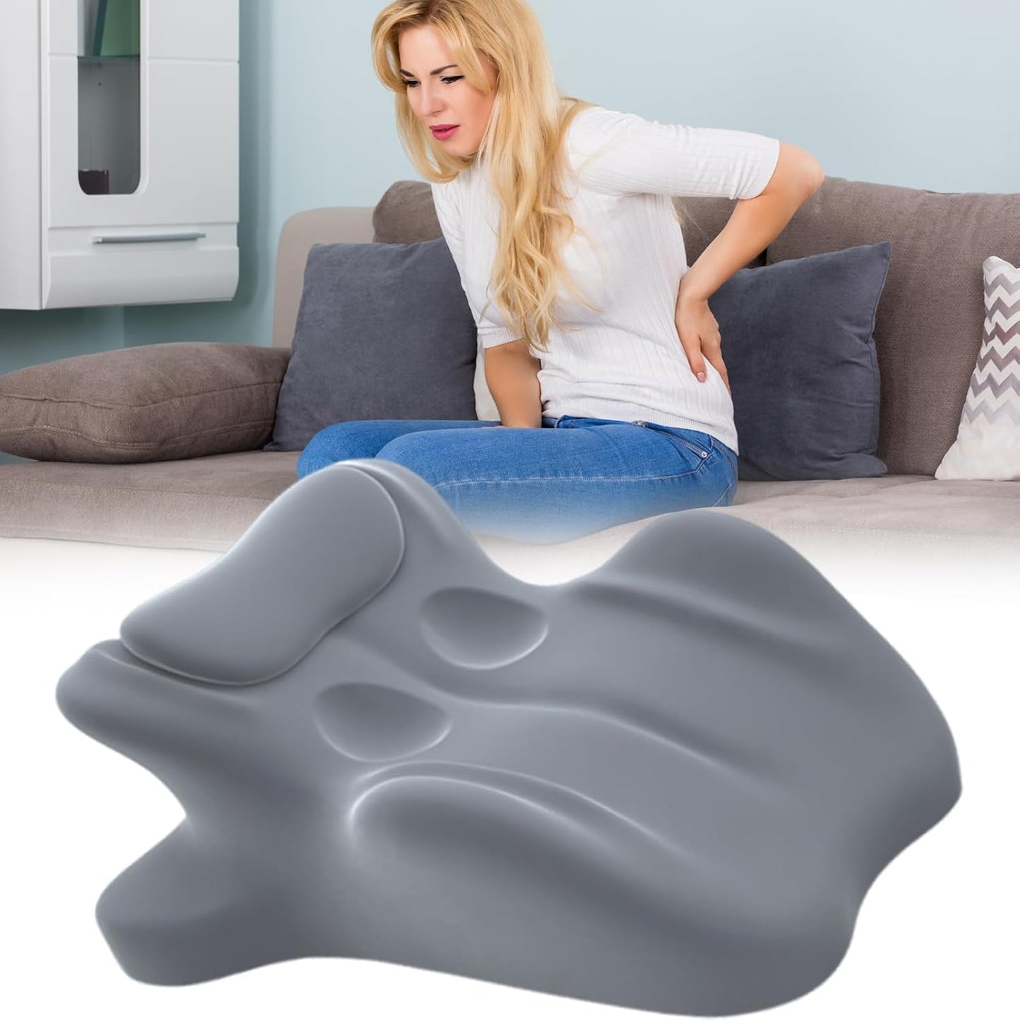 Wedge Pillow - 9.45 inches Adjustable Pillow for Home, Ergonomic Couple Accessory with Pressure Reliefs, Positioning Support Pillows for Reading Dormitory Apartment Bedroom