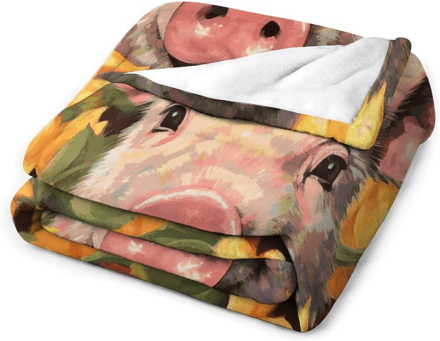 Smiling_77725070 Blanket Super Soft Lightweight Throw Blanket Cute Cozy Warm Bed Blanket Decorative Fuzzy Blanket All-Season Home Decor Gift for Sofa Couch Living Room 50"*60"（130 * 150cm）