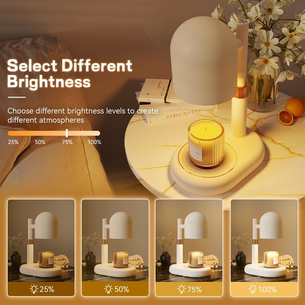 Shering Candle Warmer Lamp with Timer Dimmable, Mothers Day Gifts Birthday Gifts for Women Mom, Adjustable Height Candle Warmer Light with Gift Box, Home Decor, Wax Warmer Lamp