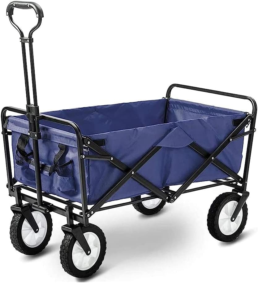 Trolleys, Garden Cart Folding Wagon Foldable Heavy Duty Outdoor Trolley Transport Cart 80Kg Max Load, for Outdoor/Festivals/Camping