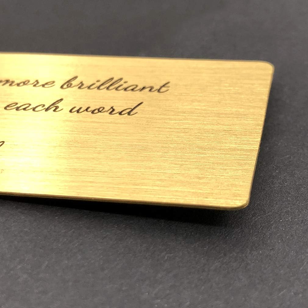 FKOG Custom Personalized Engraved Stainless Steel Bookmarks Gift for Reader Best Friend Silve Brass Metal Bookmarks with Tassel (Custom Link)