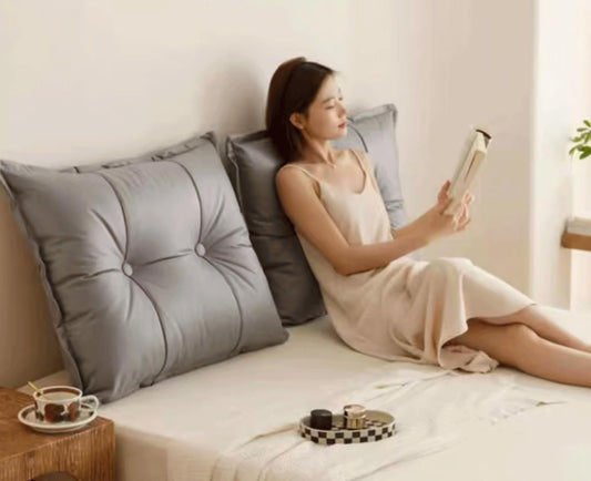 Combination Pillow Headboard Tatami Reading Cushion The Waist Lumbar Pad Sofa Pillow Cushion(Size:60cm /23.6in(1pc),Color:Grey)