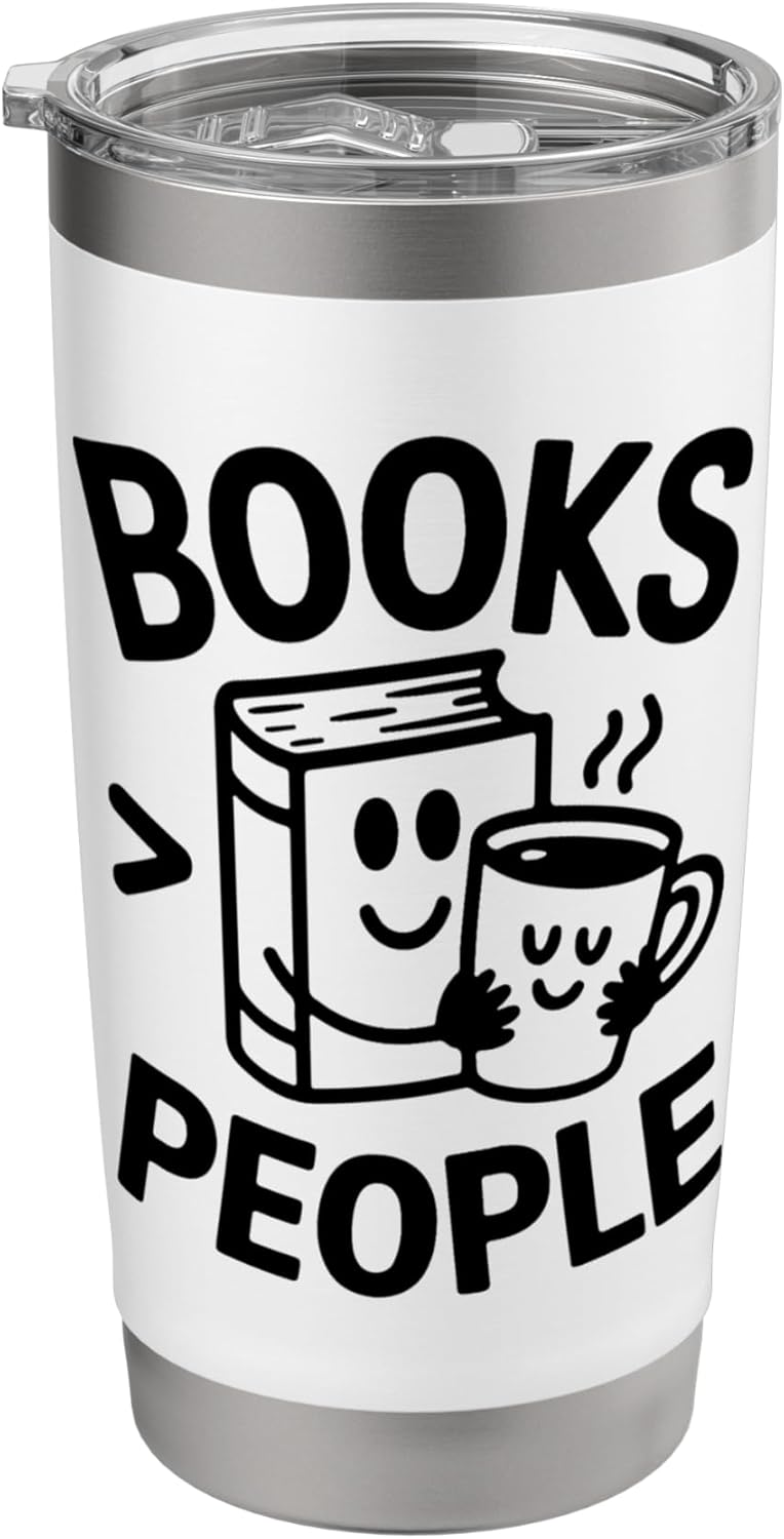 Books Greater Than People Mug Motto Stainless Steel Insulated Tumbler