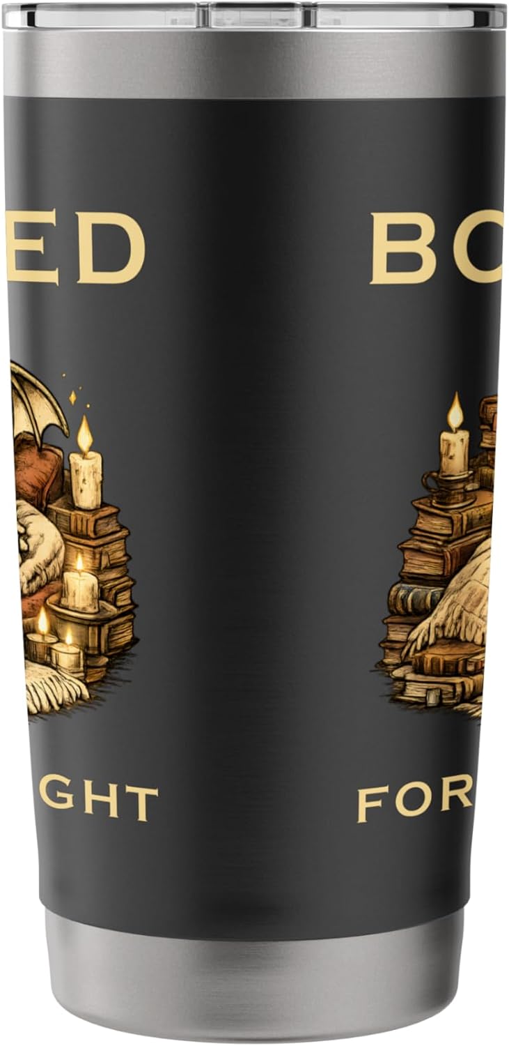 Booked For The Night Dragon Book Reader Stainless Steel Insulated Tumbler