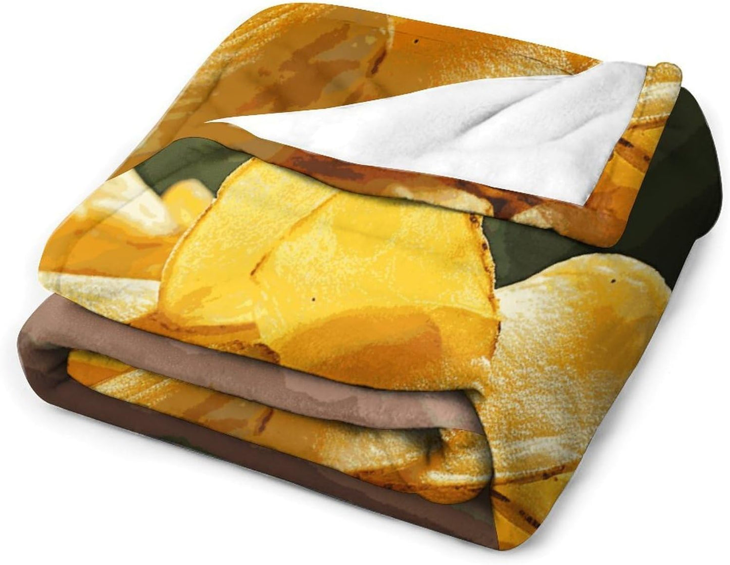 Potato Chips Blanket Super Soft Lightweight Throw Blanket Cute Cozy Warm Bed Blanket Decorative Fuzzy Blanket All-Season Home Decor Gift for Sofa Couch Living Room 50"*60"（130 * 150cm）