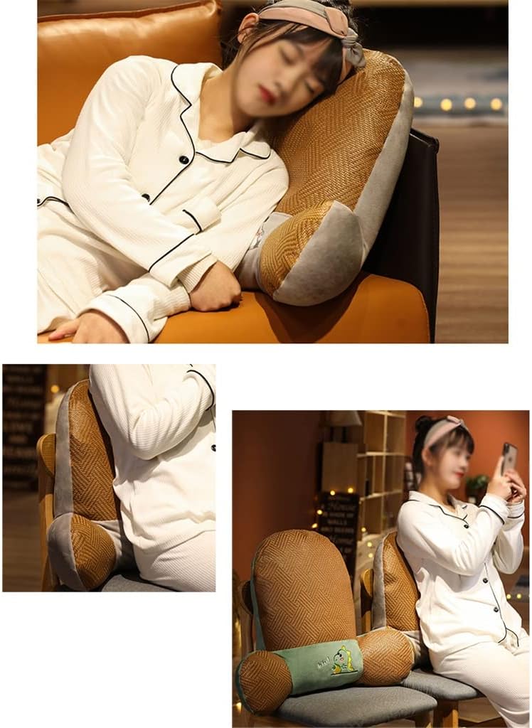 Mat Cushion Office Sedentary Lumbar Pillow Nap Back Seat(Black,50 * 60cm)
