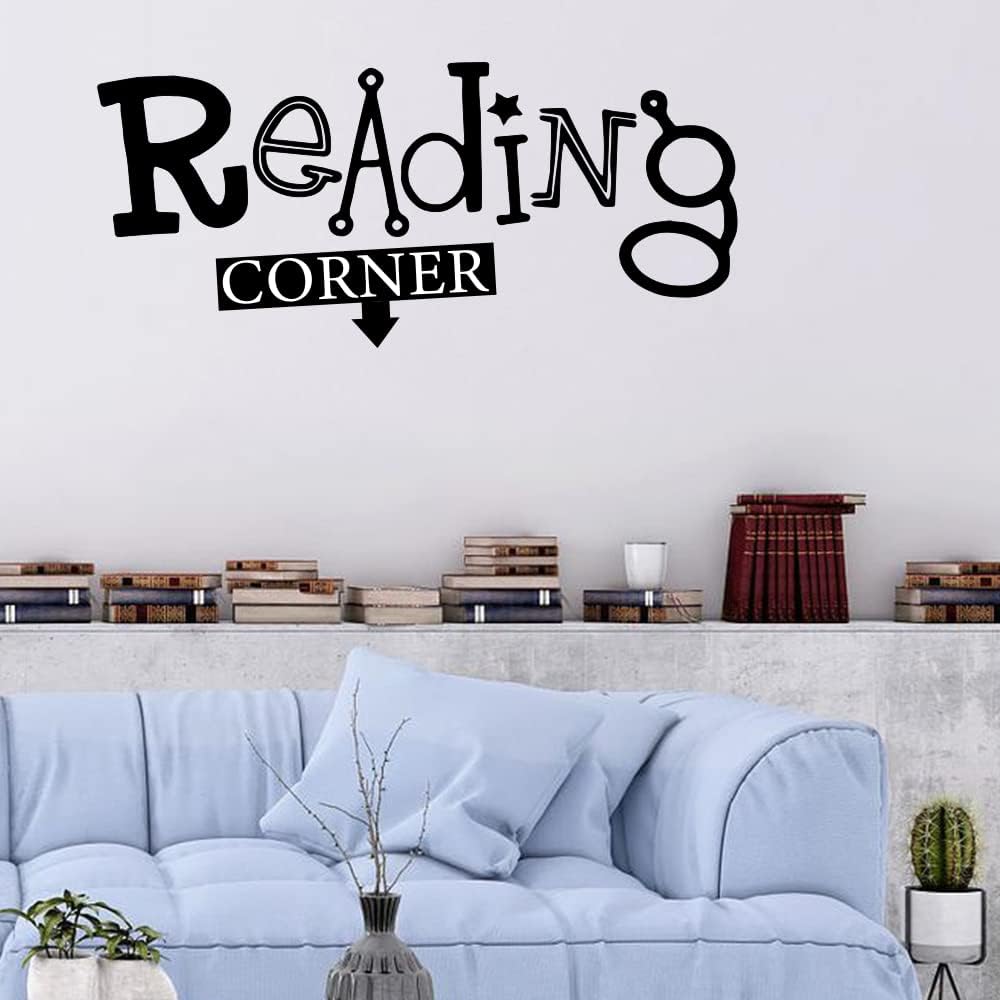 Fencosyn Reading Corner Removable Baby Classroom Decor Wall Decals Stickers