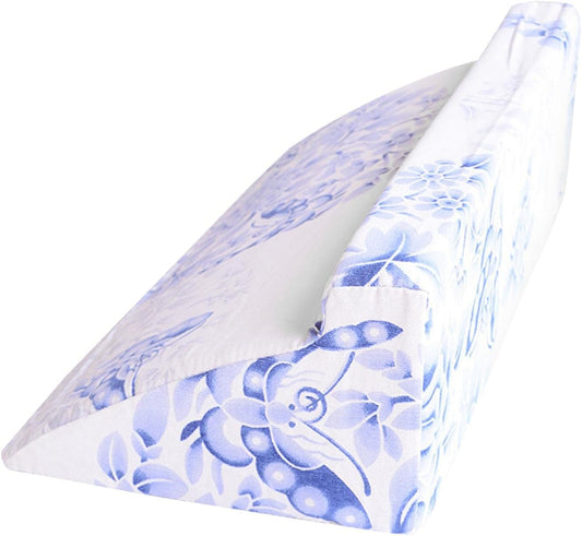 Adjustable Wedge Pillow for Back and Leg Support | Post Surgery Leg Elevation Pillow | Ankle Support Wedge Pillow for Reading and Snoring | Washable Cover | - Blue