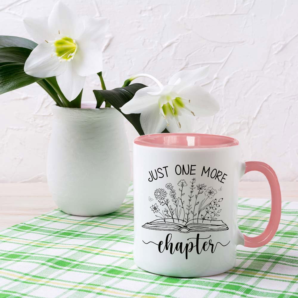 Just one more Chapter Book Lovers Mug Gifts for Women - Cute Book Birthday Gifts for Bookish Bookworms Readers Librarian Books Nerd Friends