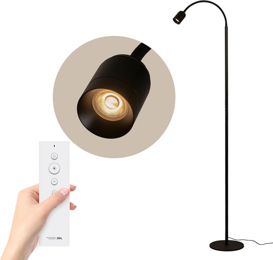 Aisilan LED Floor Lamp with Remote Control, Dimmable Standing Reading Lamp, Touch Control, Adjustable Color Temperature & Brightness, Modern Floor Lamps for Living Room Bedroom Office