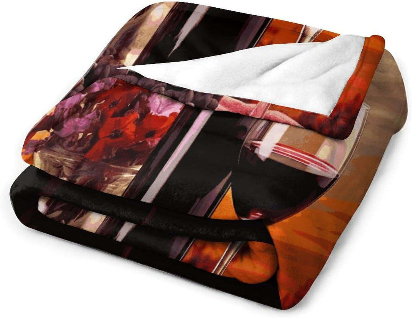 Red Wine Flower Blanket Super Soft Lightweight Throw Blanket Cute Cozy Warm Bed Blanket Decorative Fuzzy Blanket All-Season Home Decor Gift for Sofa Couch Living Room 40"*50" （100 * 130cm）